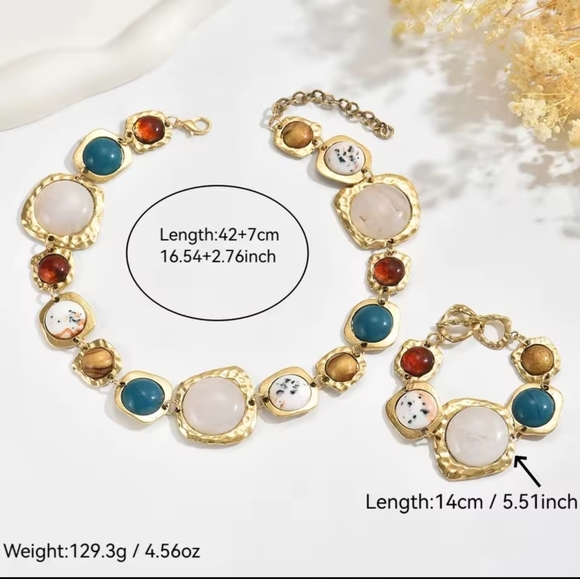 Multicolor Statement Necklace - Picture 3 of 3